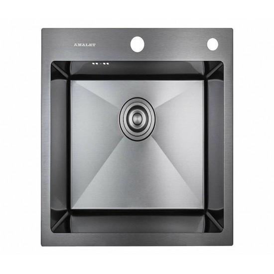 Мойка врезная 43x48 Нормал Графит AMALET