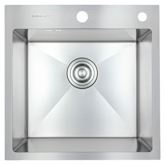Мойка врезная 48x48 Премиум Сатин AMALET