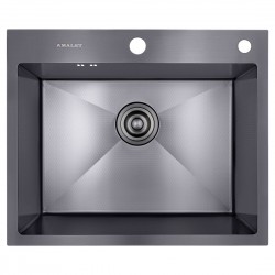 Мойка врезная 58x48 Премиум Графит Honey AMALET