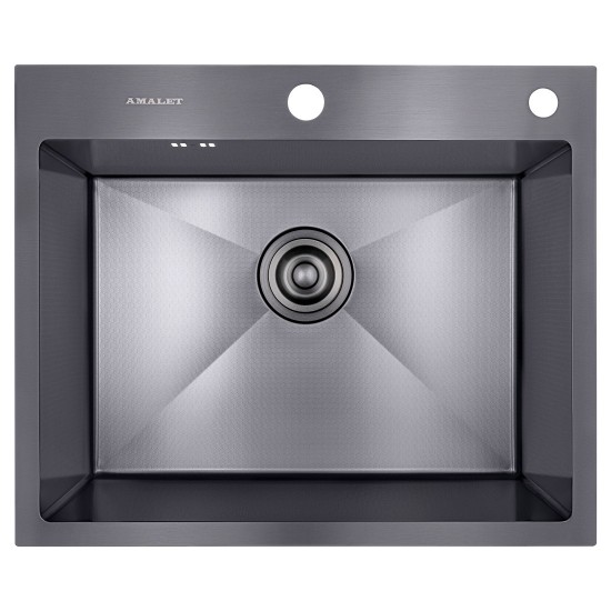 Мойка врезная 58x48 Премиум Графит Honey AMALET