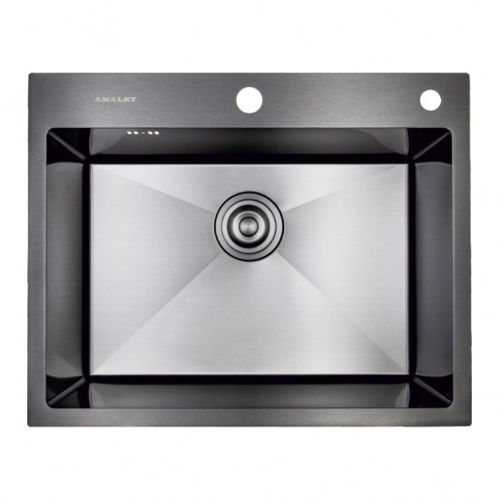 Мойка врезная 60x48 Стандарт Графит AMALET
