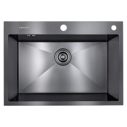 Мойка врезная 68x48 Премиум Графит Honey AMALET