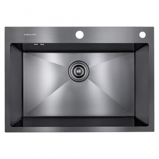 Мойка врезная 68x48 Премиум Графит Honey AMALET