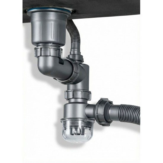 Мойка врезная 48x48 Премиум Графит Honey AMALET