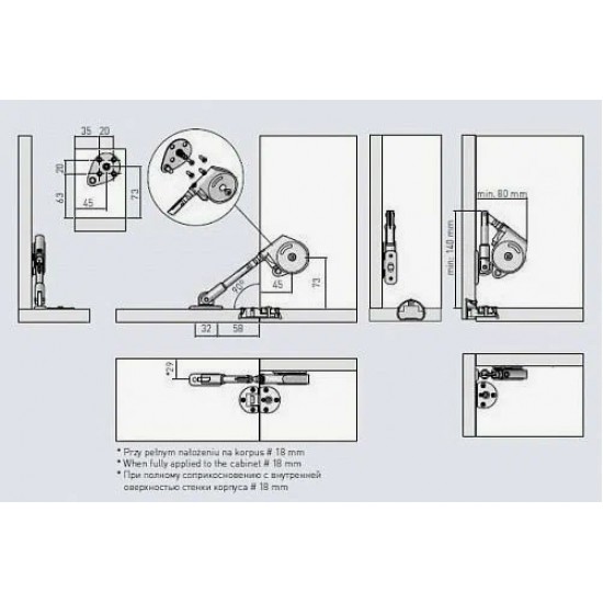 Подъёмник барный нижний GTV MODERN LIFT короткое плечо