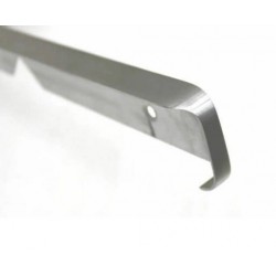 Планка Угловая, 38мм, R9, нержавейка, 600мм, с закрытым завалом, матовая, левая