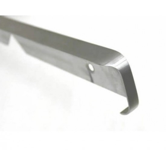 Планка Угловая, 38мм, R9, нержавейка, 600мм, с закрытым завалом, матовая, левая