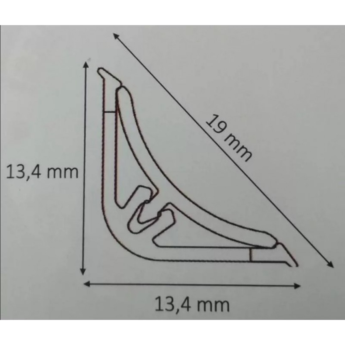 Плинтус для столешниц lb15, белый, 3,0м 20-15-0-600