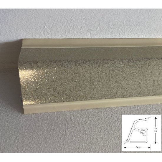 Плинтус кухонный Р-118 декор G011/1A-Галактика белая